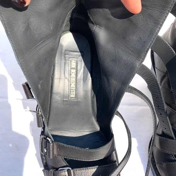Ann Demuelemeester Black Buckle Blanche Boot 9 - Picture 10 of 15